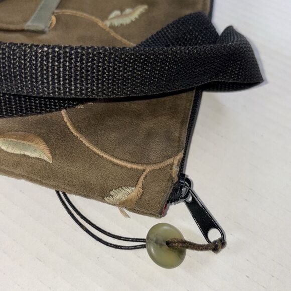 Sally Spicer Tote Bag Brown Red Floral Embroidery - Picture 6 of 6